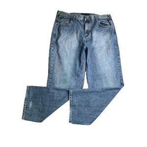 Phat Farm Jeans Adult 40x33 Blue Straight‎ Leg Hip Hop Skater Baggy Denim Mens